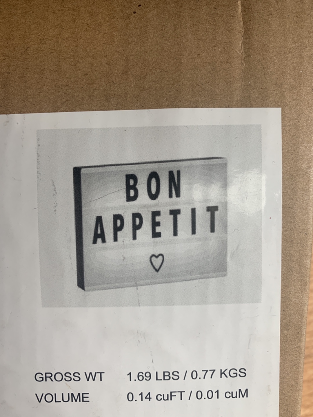 Light box sign Unopened thumbnail