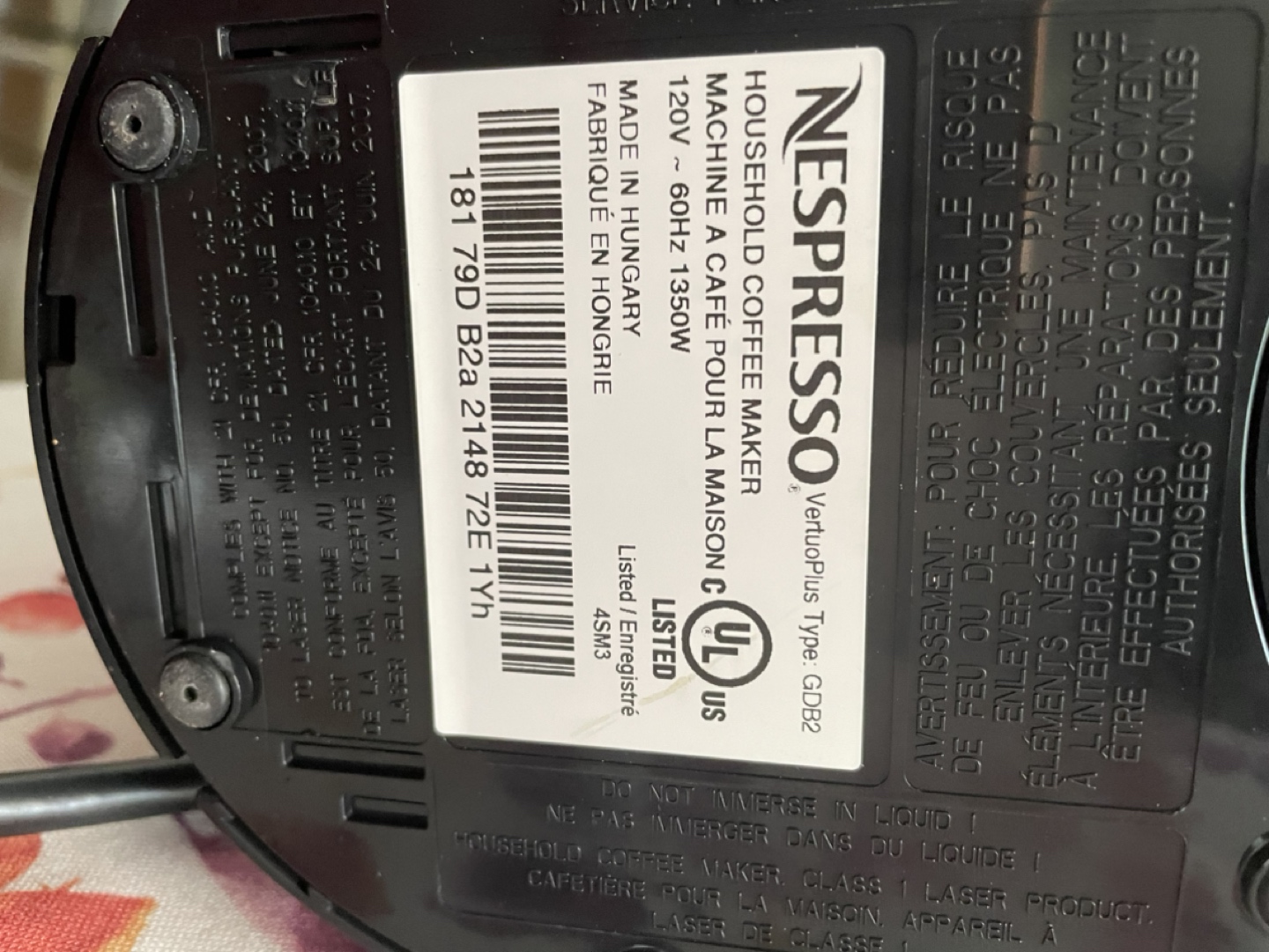 Nespresso virtuo plus coffee maker - photo 2