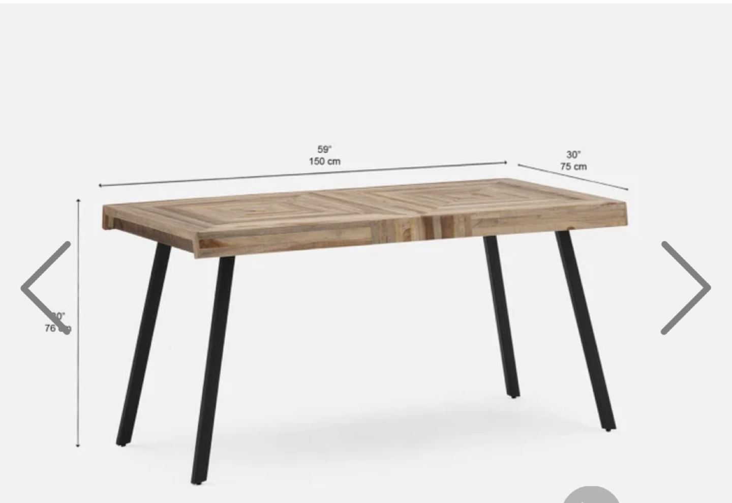 Structube Zak Recycled Teak Dining Table - photo 4