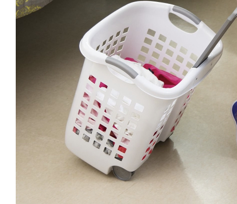 Wheel laundry basket