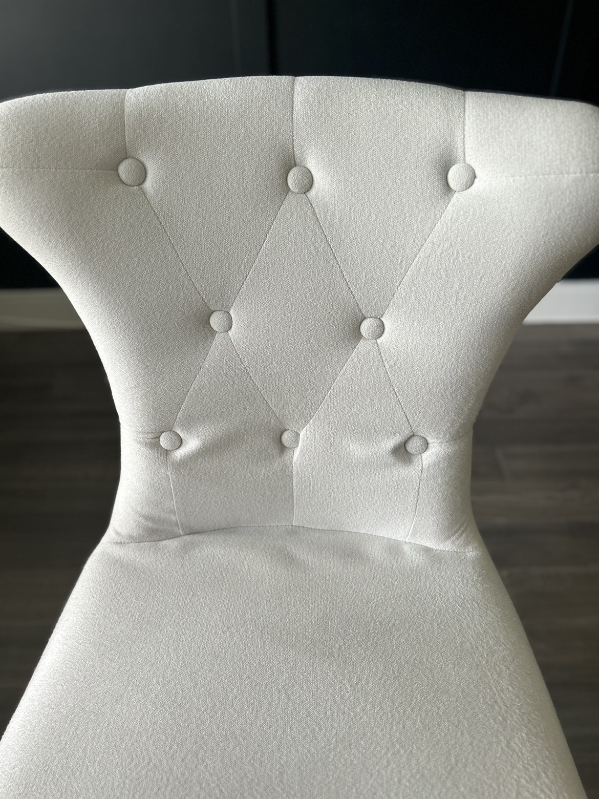 White Studded Dining Chairs * 6 * - photo 4