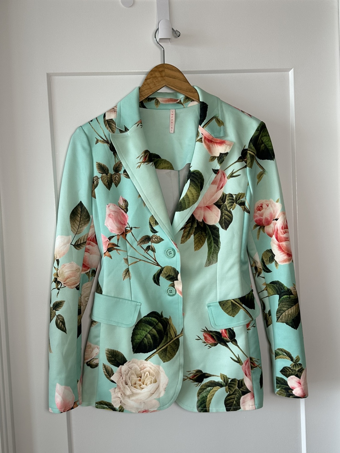 Imperial Italian Blazer with Flowers Size Medium