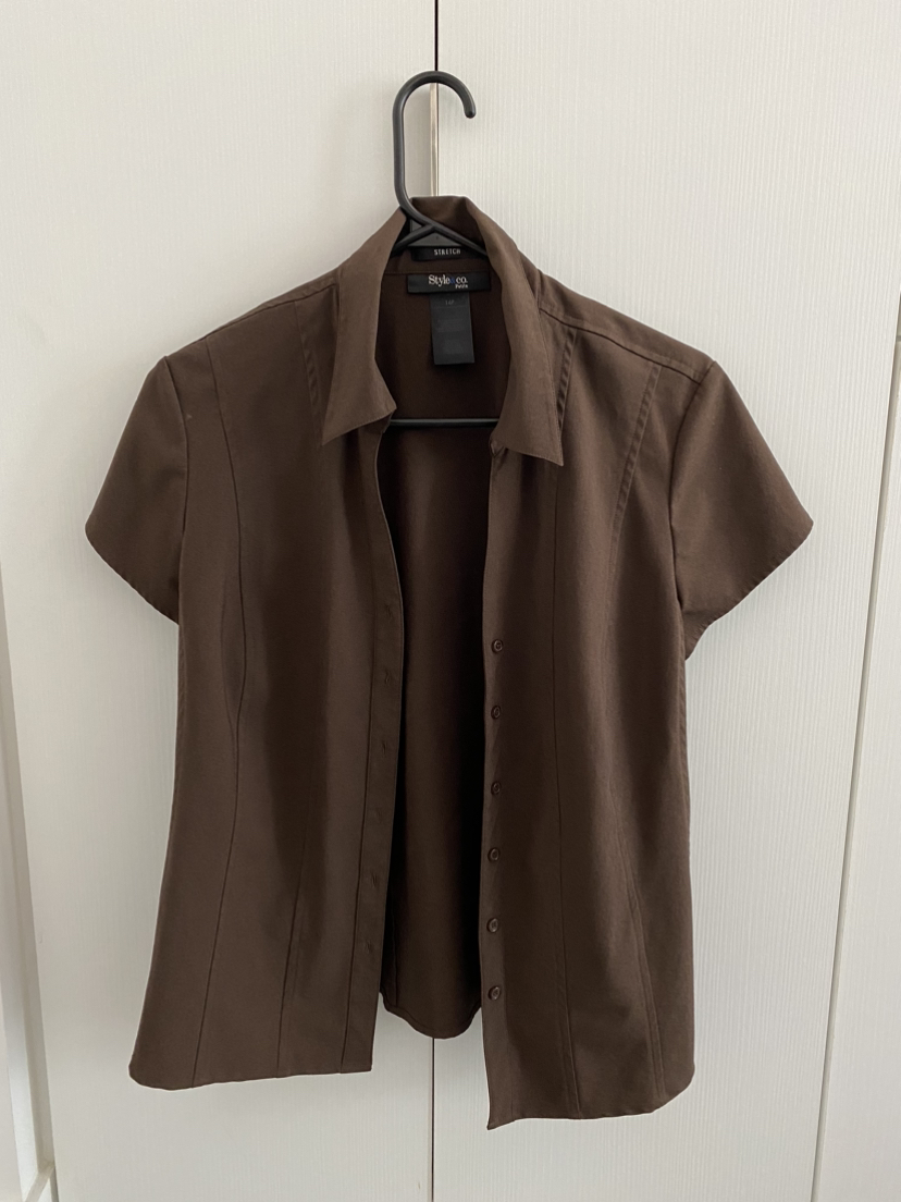 Brown cardigan/flannel
