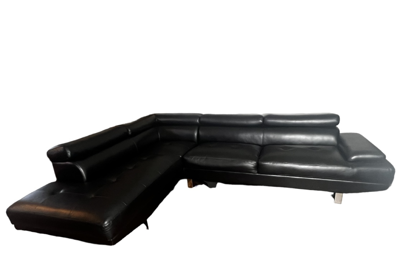 Faux Leather Sectional Sofa #freecycle - photo 4