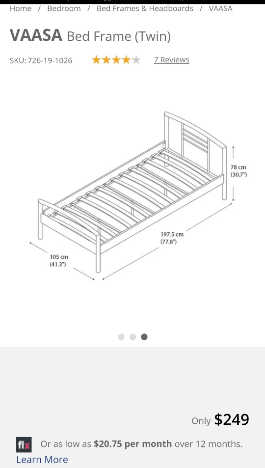 Twin Bed frame metal - photo 3