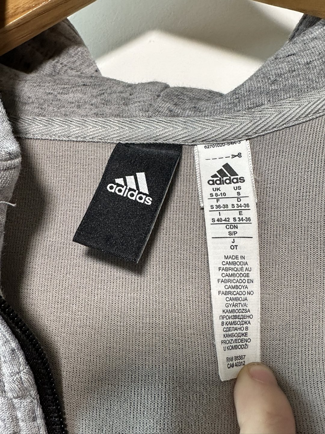Adidas Gray Stadium Hoodie - Size S - photo 3