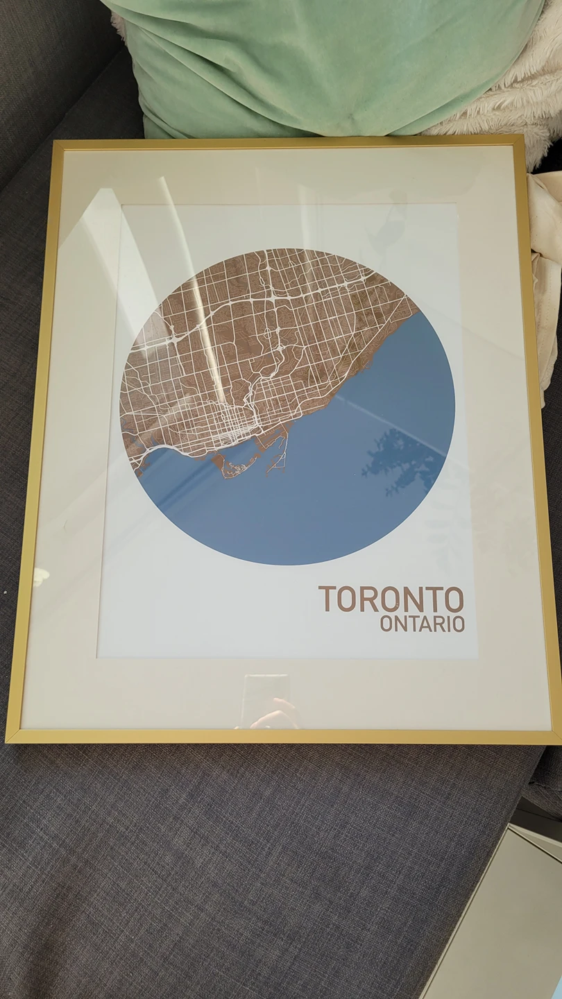 Toronto print with gold frame thumbnail