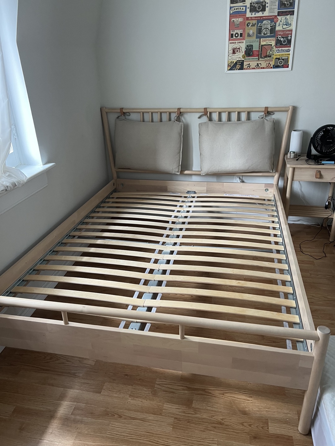 BJÖRKSNÄS Queen ikea bed frame with slats - photo 2