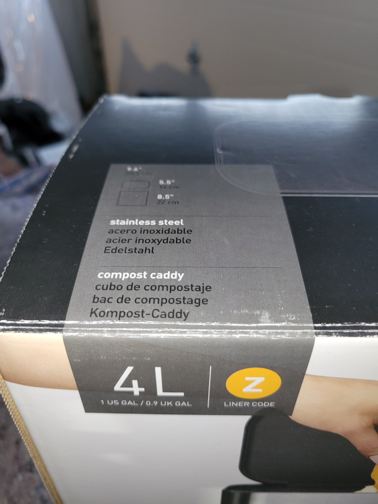 Simple Human Compost Caddy 4L Brushed Stainless Steel - photo 2