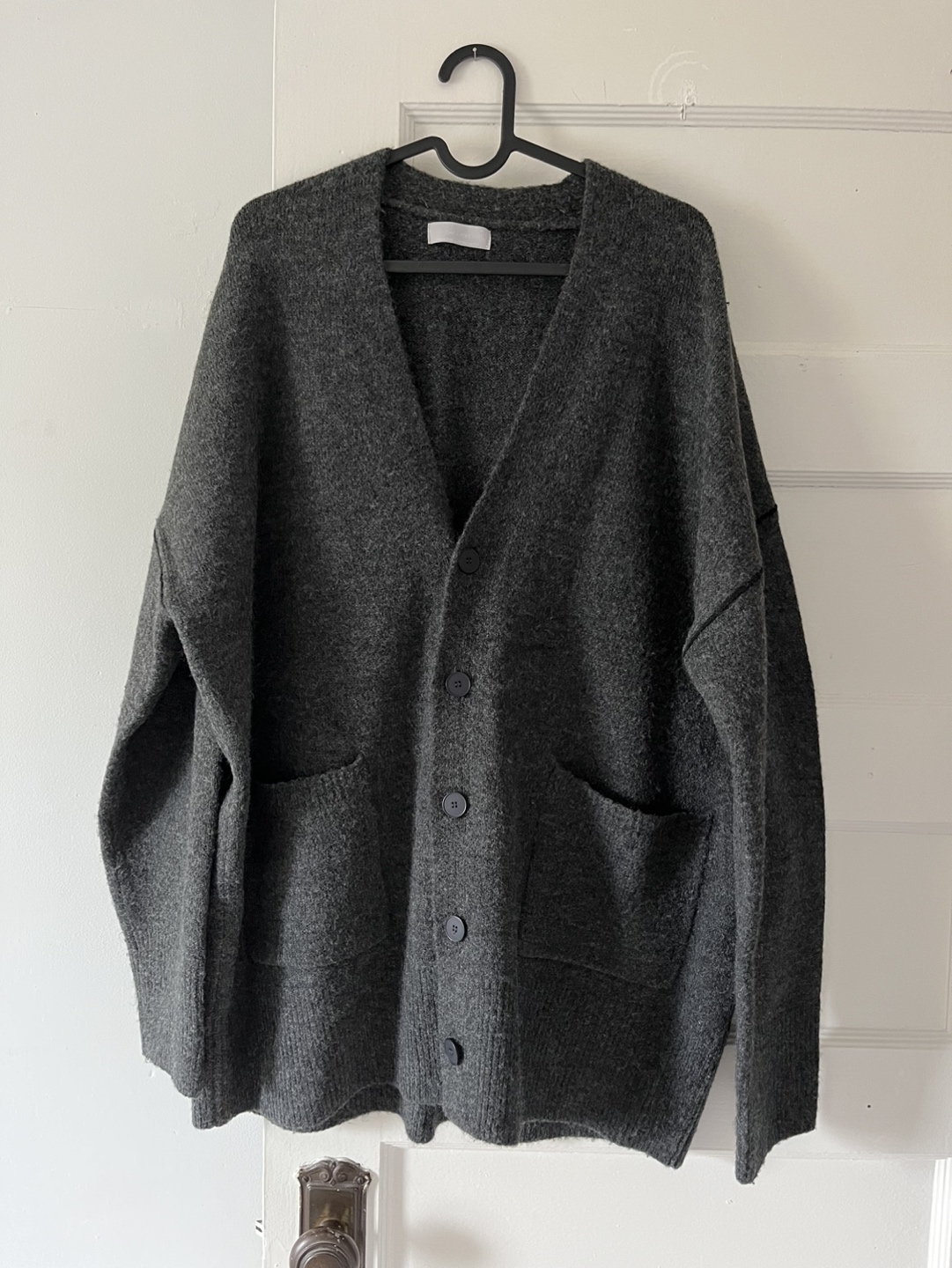 Oak and Fort Charcoal Oversized Cardigan