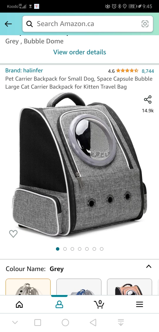 Cat backpack with bubble (like new!) 🐱