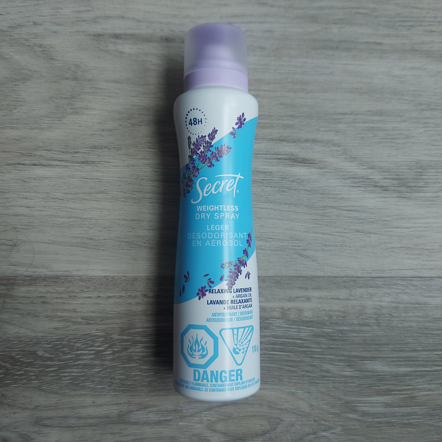 Lavender & Argan Oil Secret Dry Spray Antiperspirant/Deodorant thumbnail