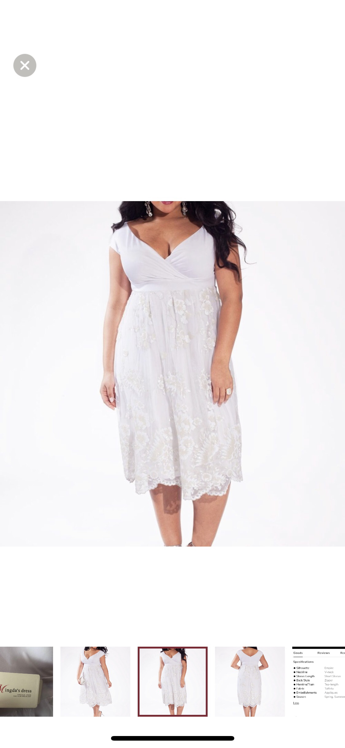 Bridal Wear V Neck Taffeta Dress Size 16/18 NEW - photo 2