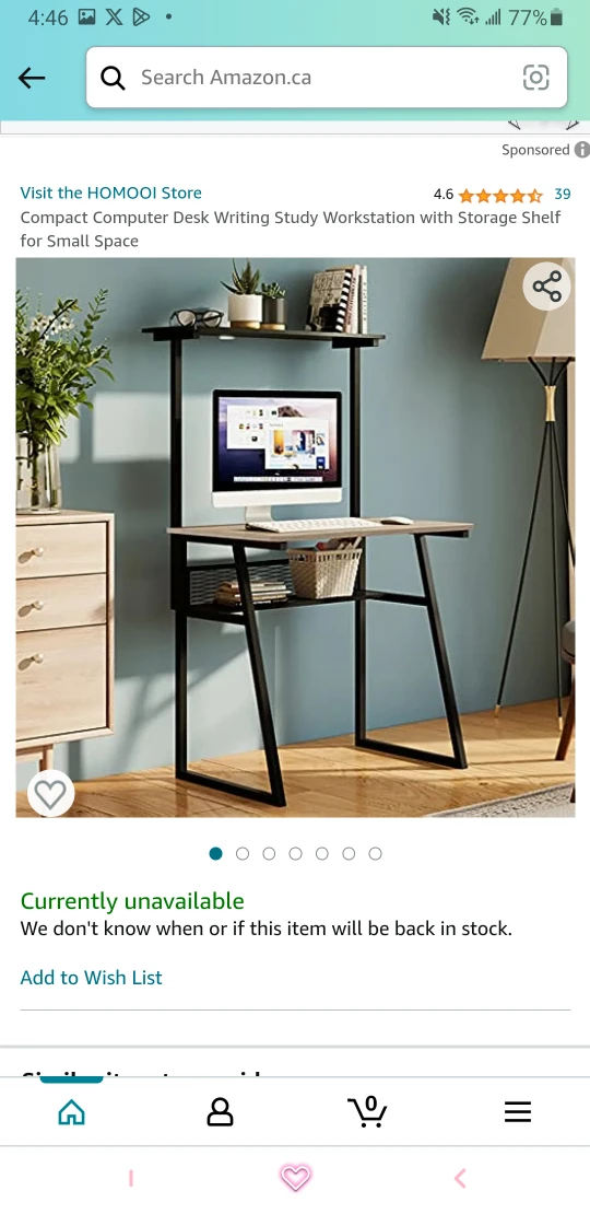 computer/writing/studying desk - photo 3