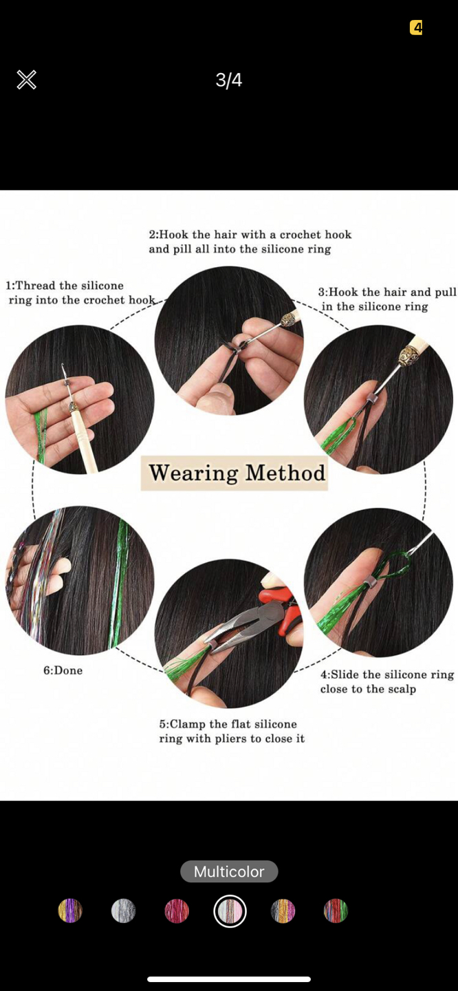 Synthetic hair extensions - 24 inches image indicator(3)