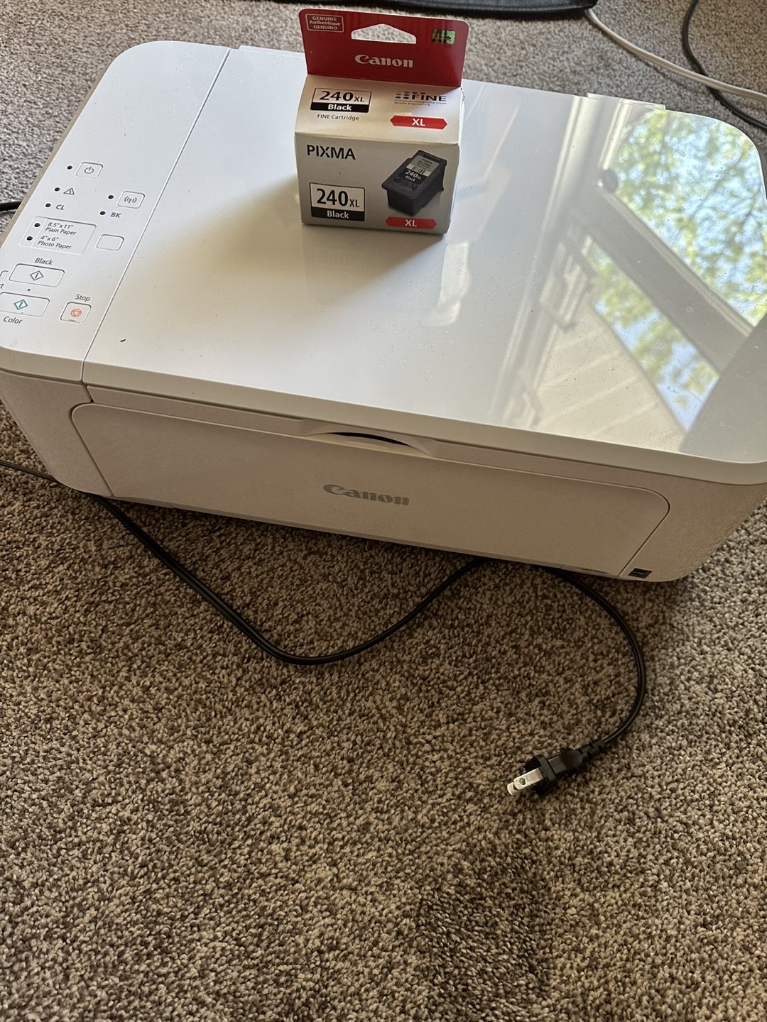 Canon printer comes with black cartridge