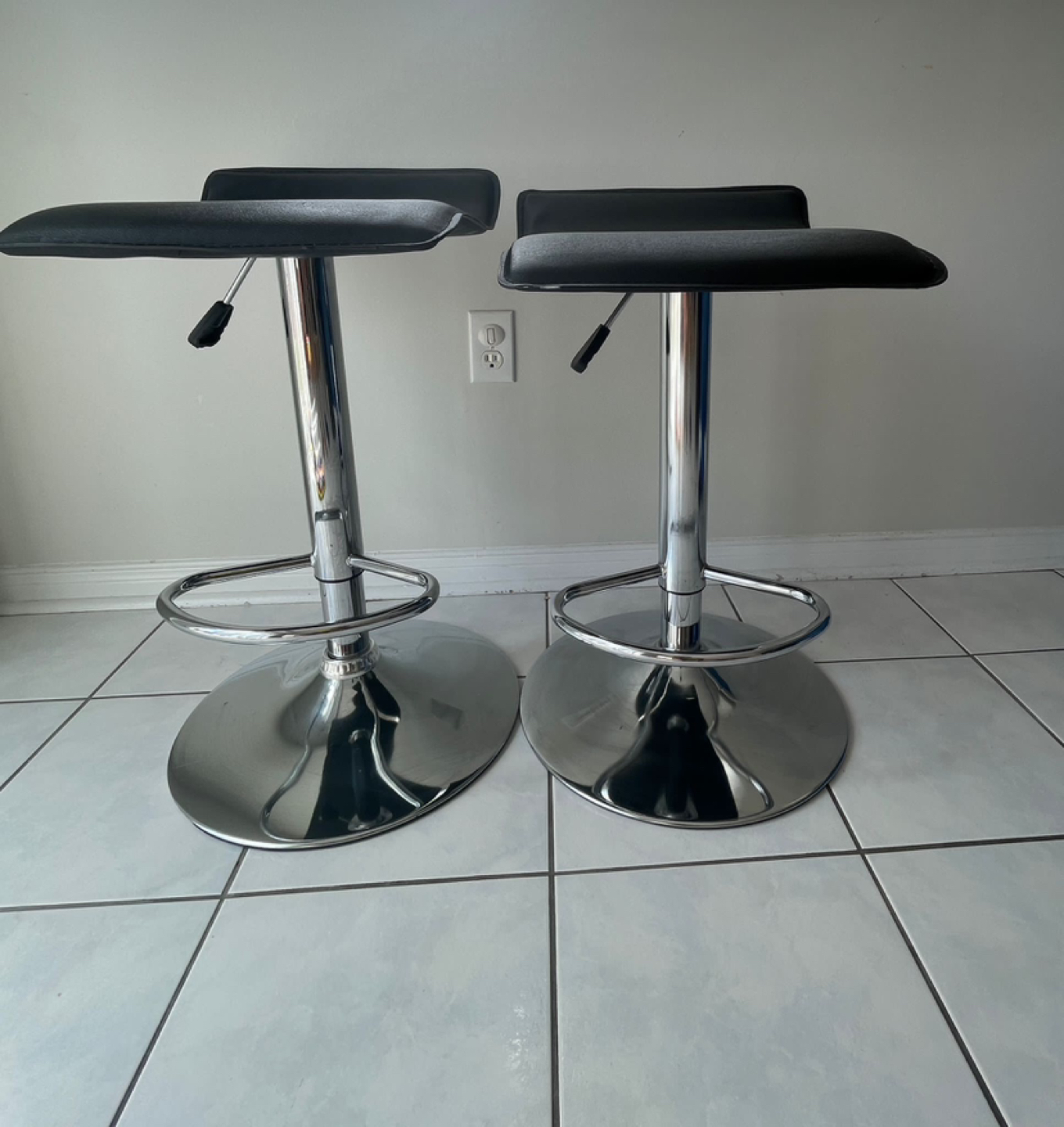 For living Chrome Bar stool ,Black set of 2 - photo 3