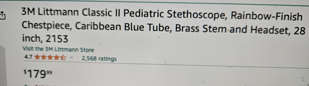 3M Pediatric Stethoscope  Rainbow Finish [unused] image indicator(3)