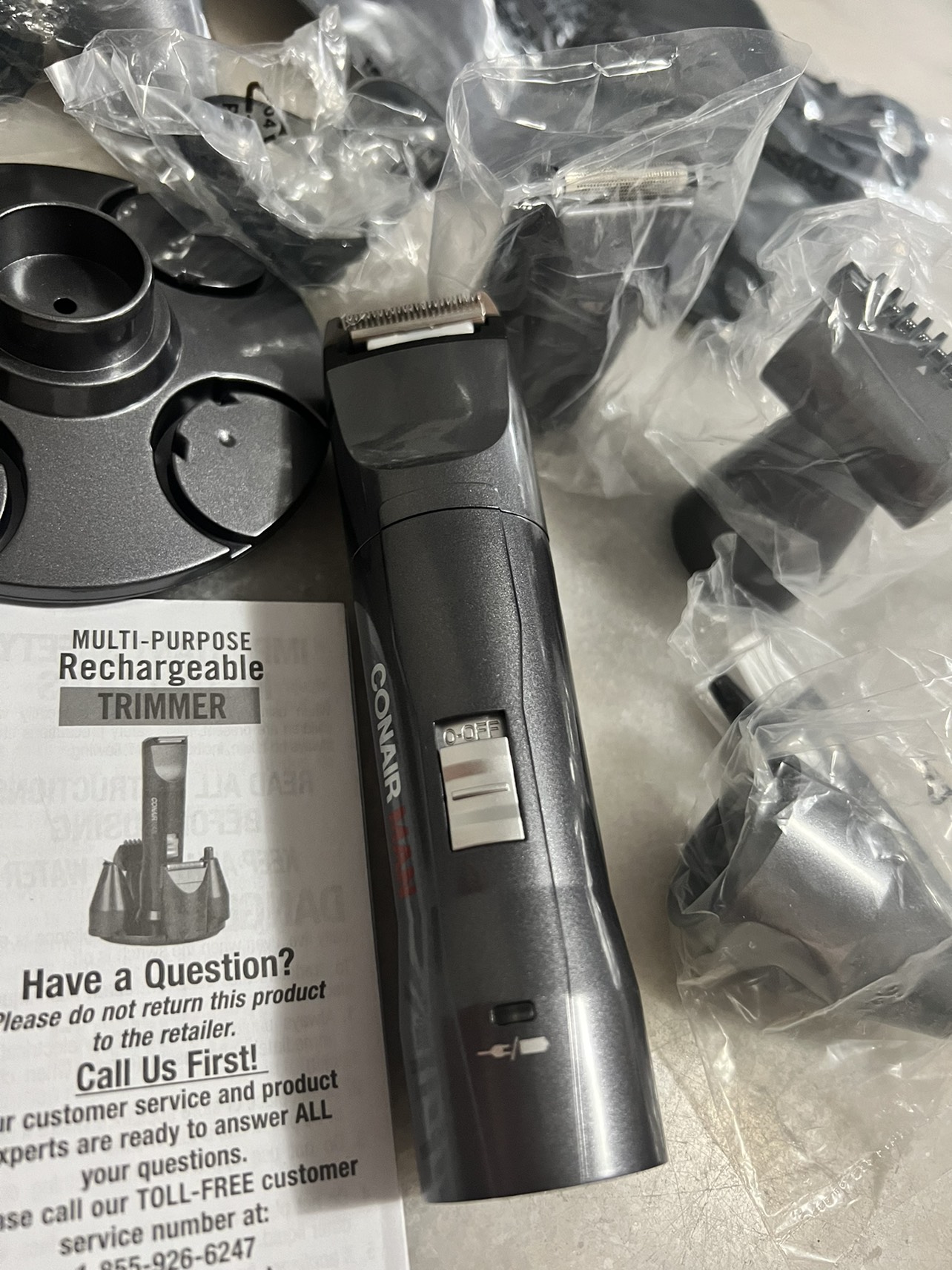 Conair Groomer Trimmer With Multi Head Grooming Kit *Brand New image indicator(4)