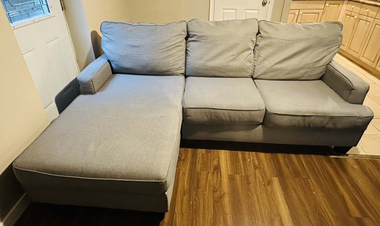 Grey sectional sofa