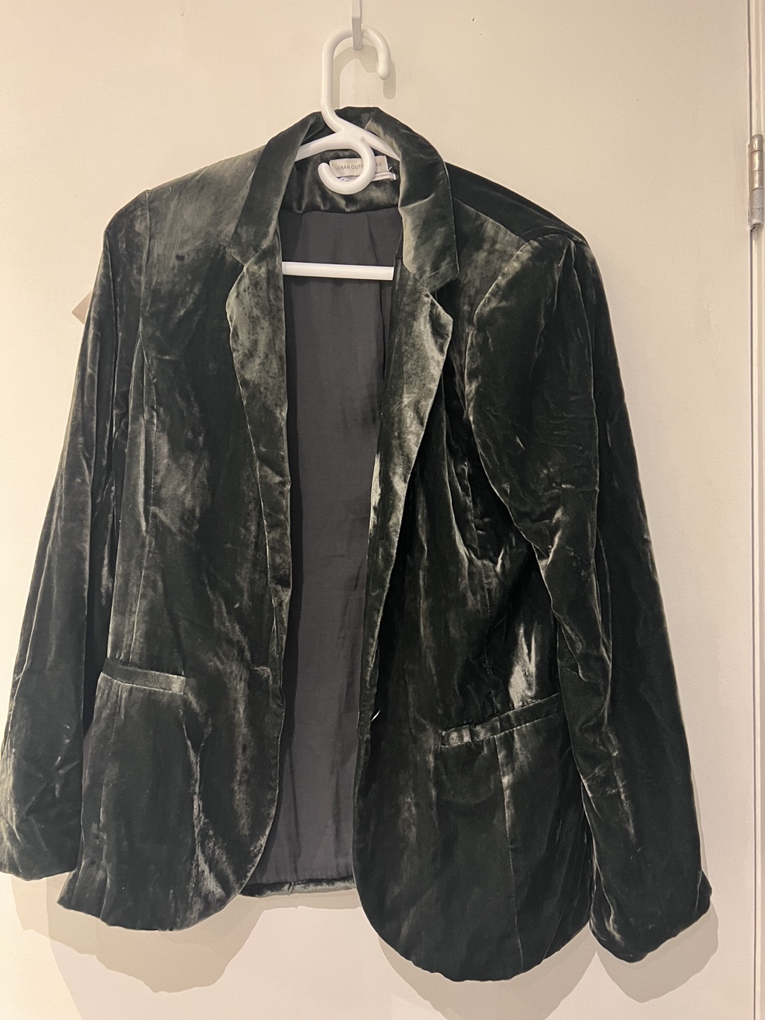Urban outfitters Velvet dark green jacket