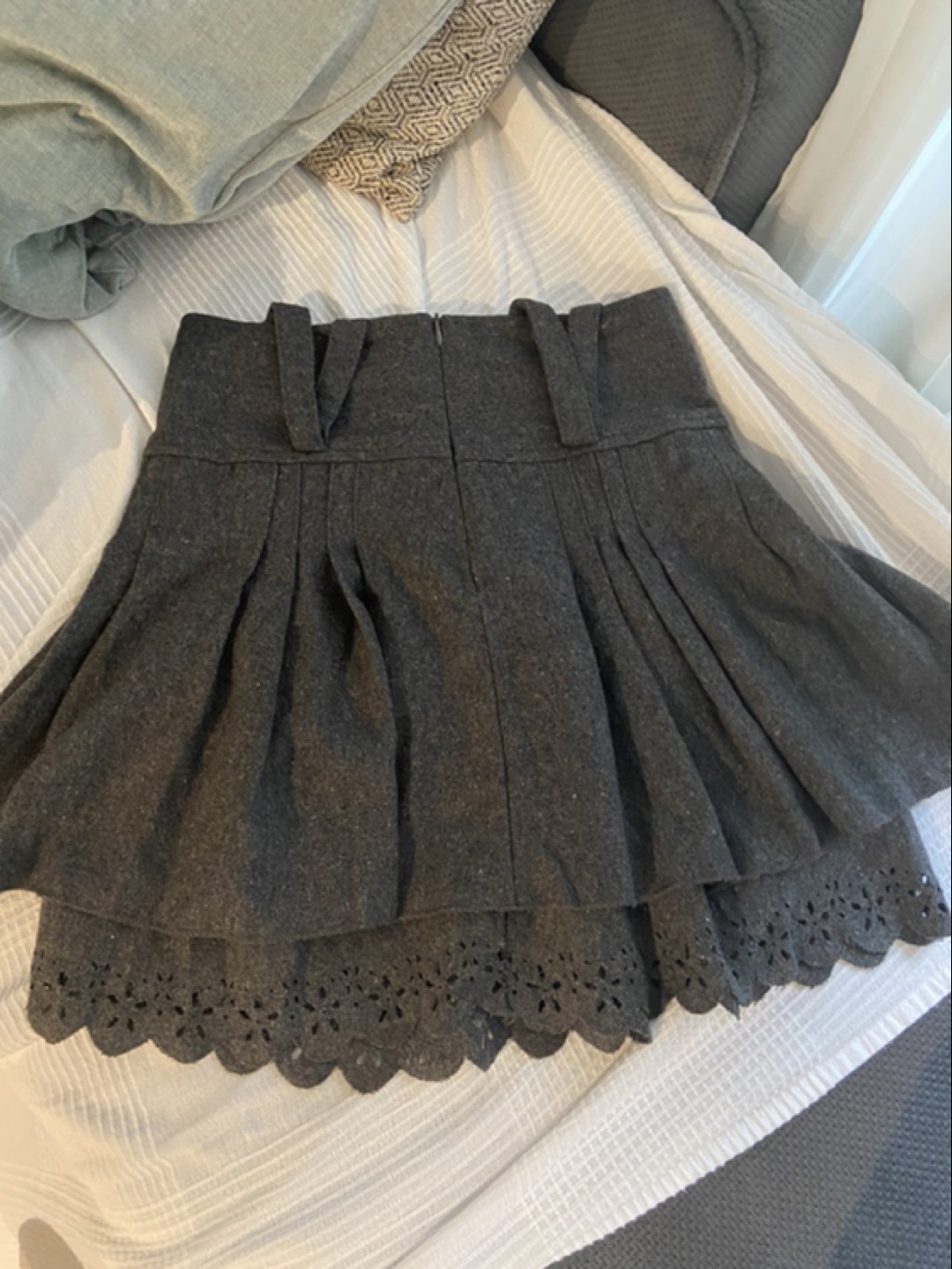 Dark grey wool skirt image indicator(2)