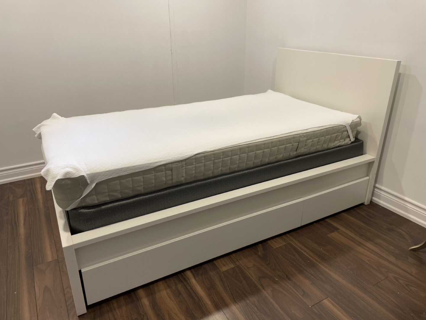 IKEA Twin Bed Set (Bed + Drawers + Box Spring +  Free Mattress)