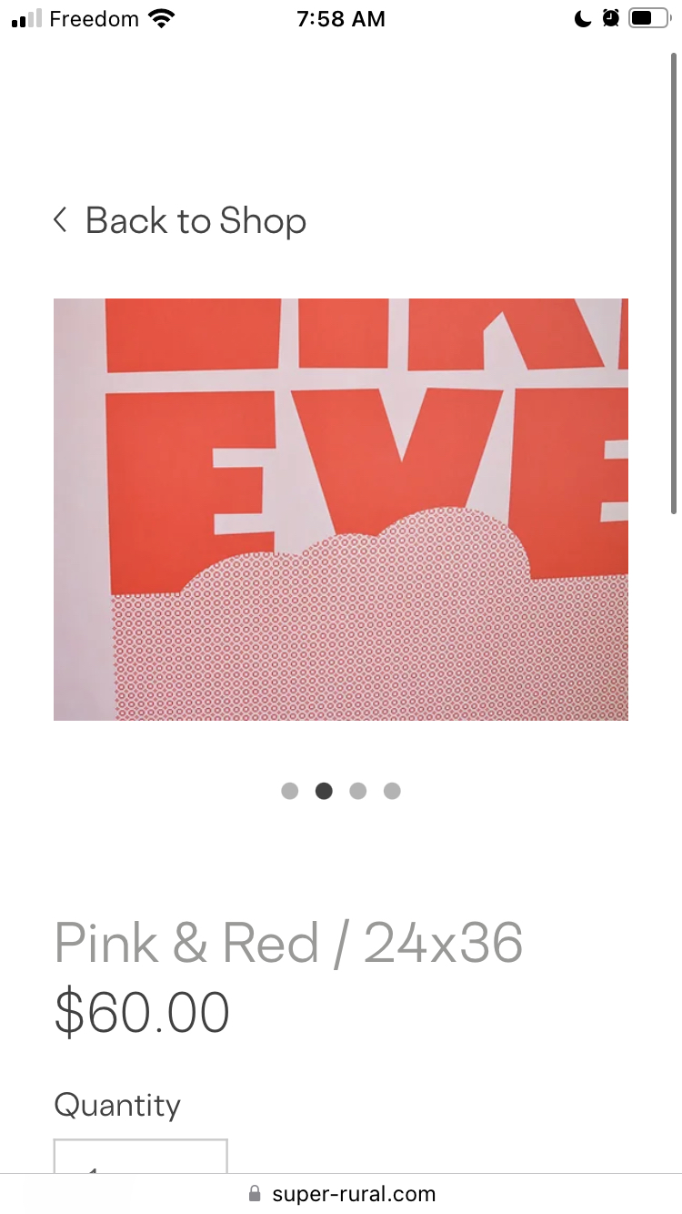 Framed Silk Screened “For Like Ever” Poster - photo 4