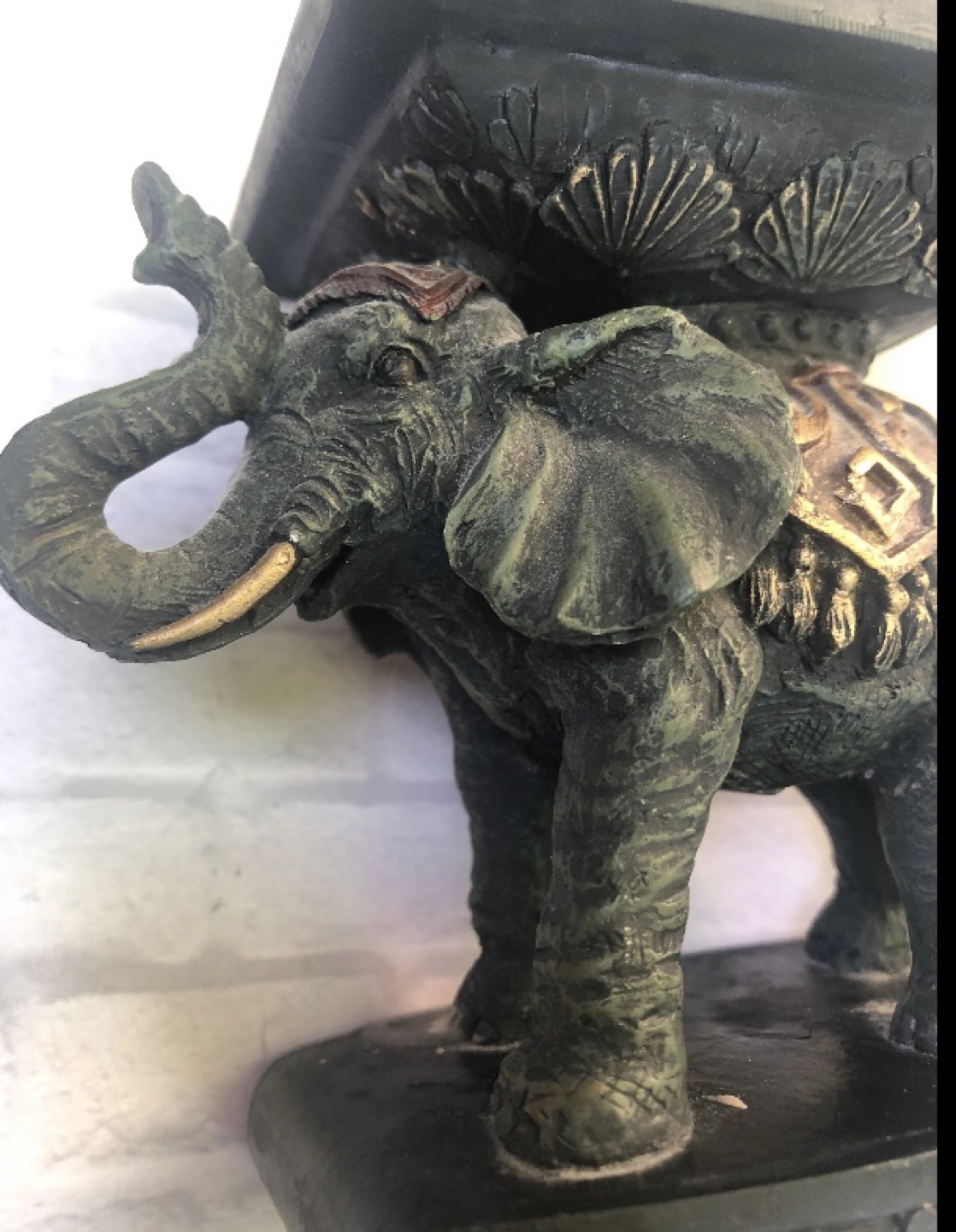 Bombay Boho Style Elephant Cast Metal Candle Holder image indicator(3)