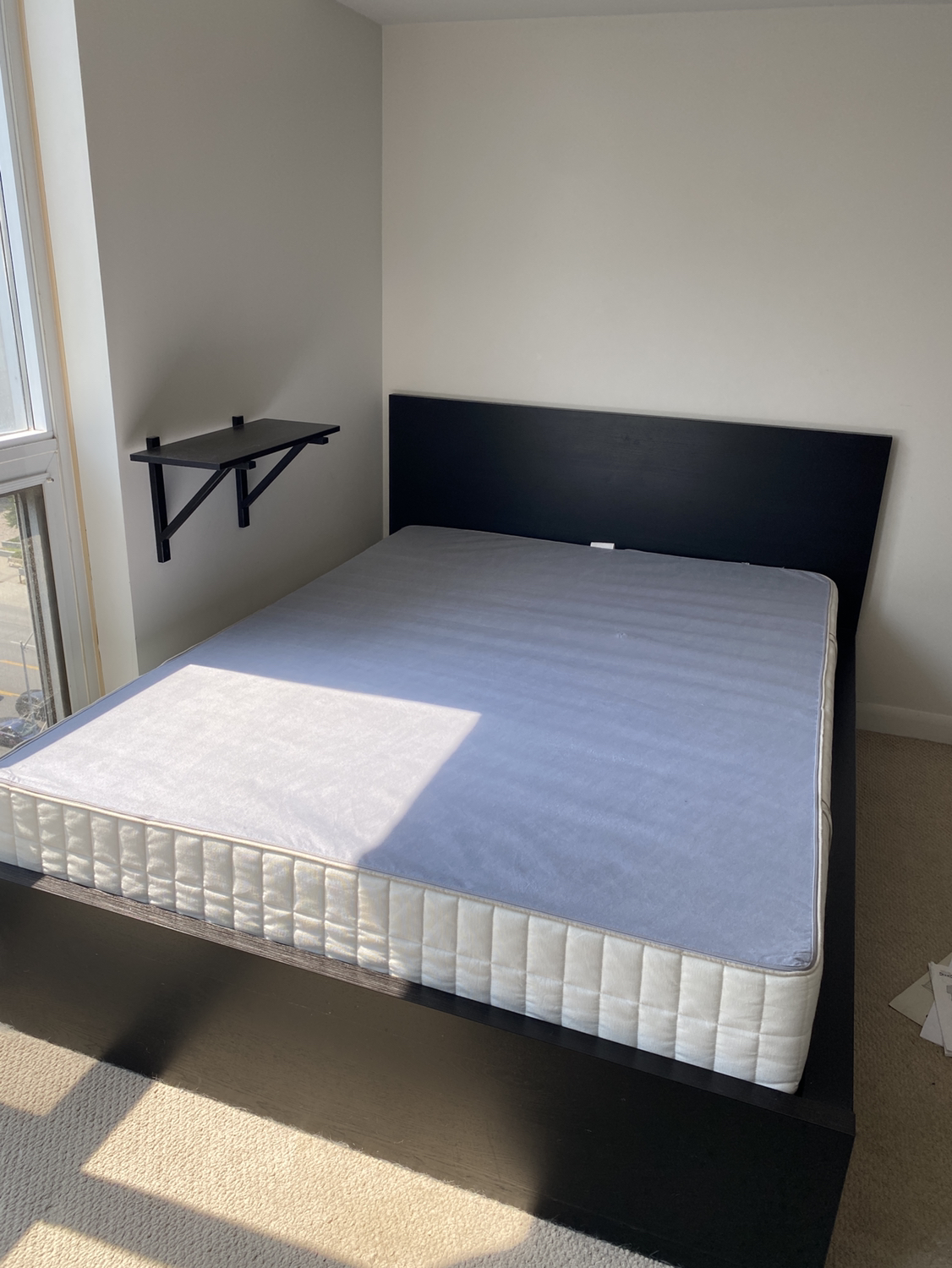 IKEA MALM Bed frame, high, black-brown/Luröy, Queen size - photo 2