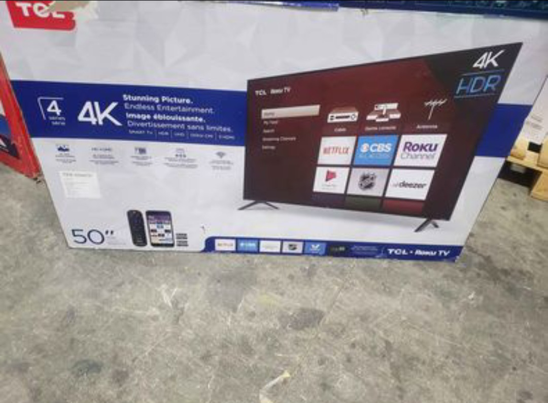NEW TCL TV SALE 50" 4K ROKU SMART ONLY $299.99 NO TAX!! thumbnail