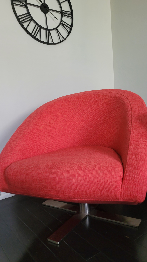 Red swivel accent chair - photo 4