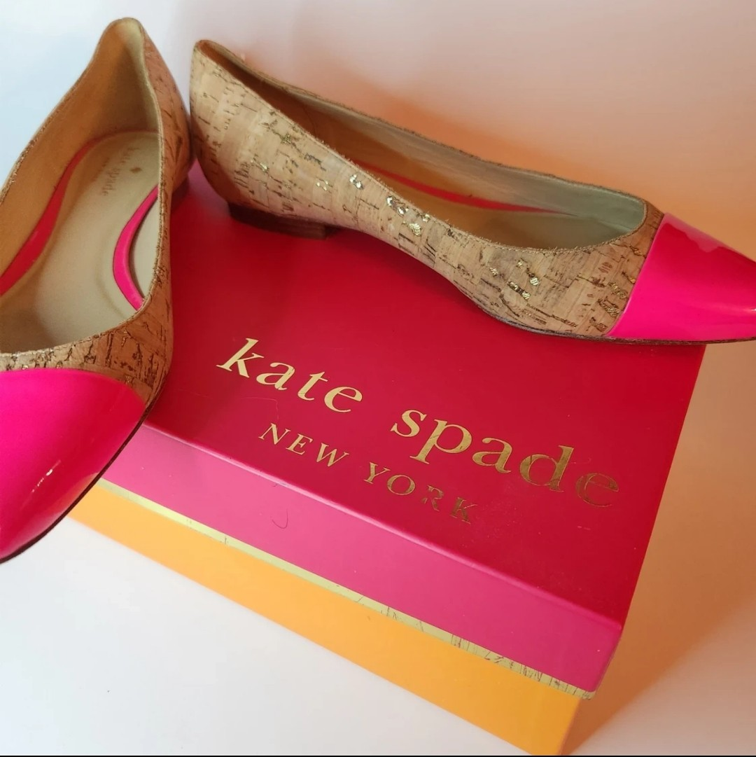STUNNING NEON KATE SPADE SHOES/FLATS SIZE 6 - photo 2