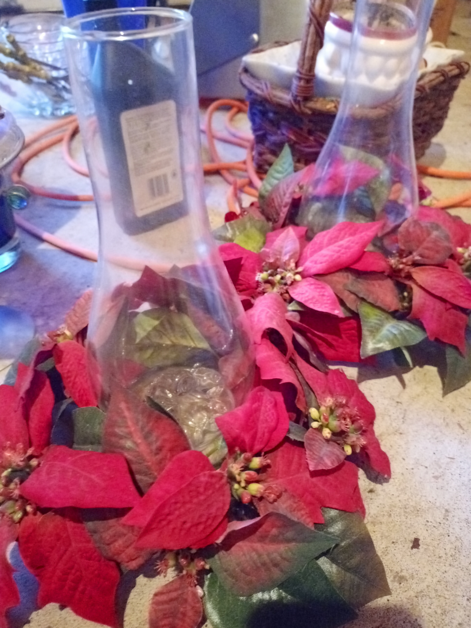 2 Christmas Candle Holders