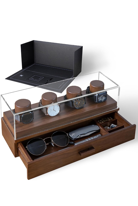 Holme & Hadfield - Walnut Watch display Holder - new in box