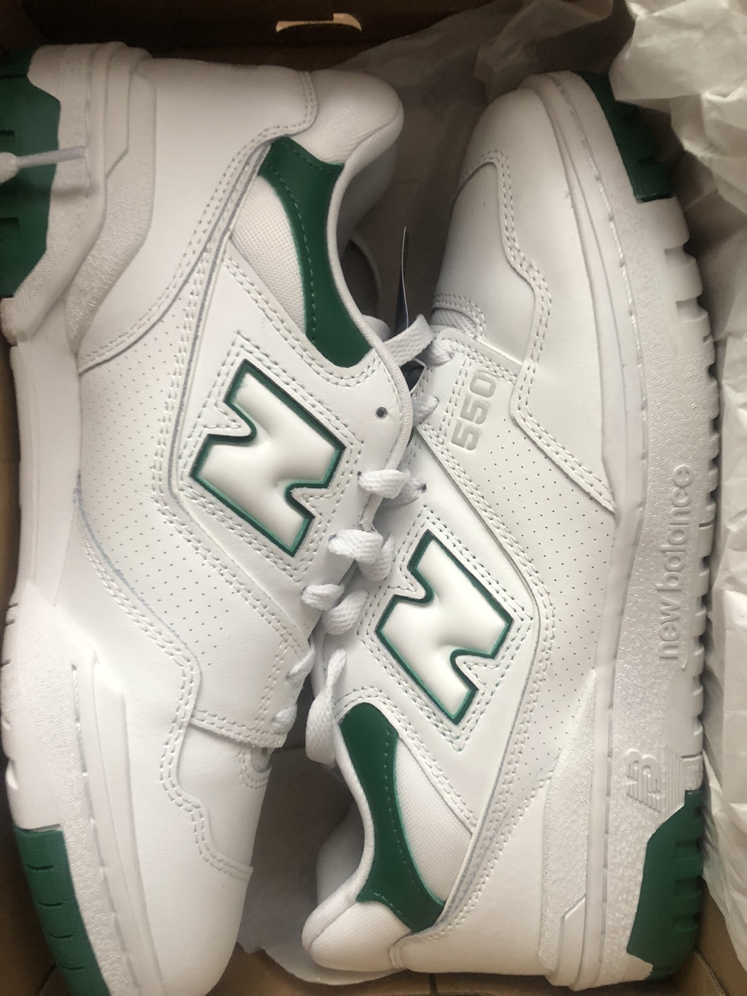New balance 550 white/green