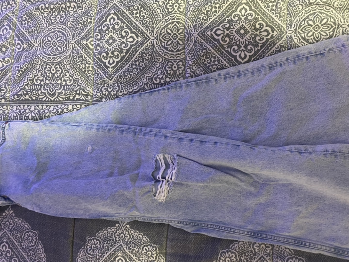 Wide light blue jeans - photo 3