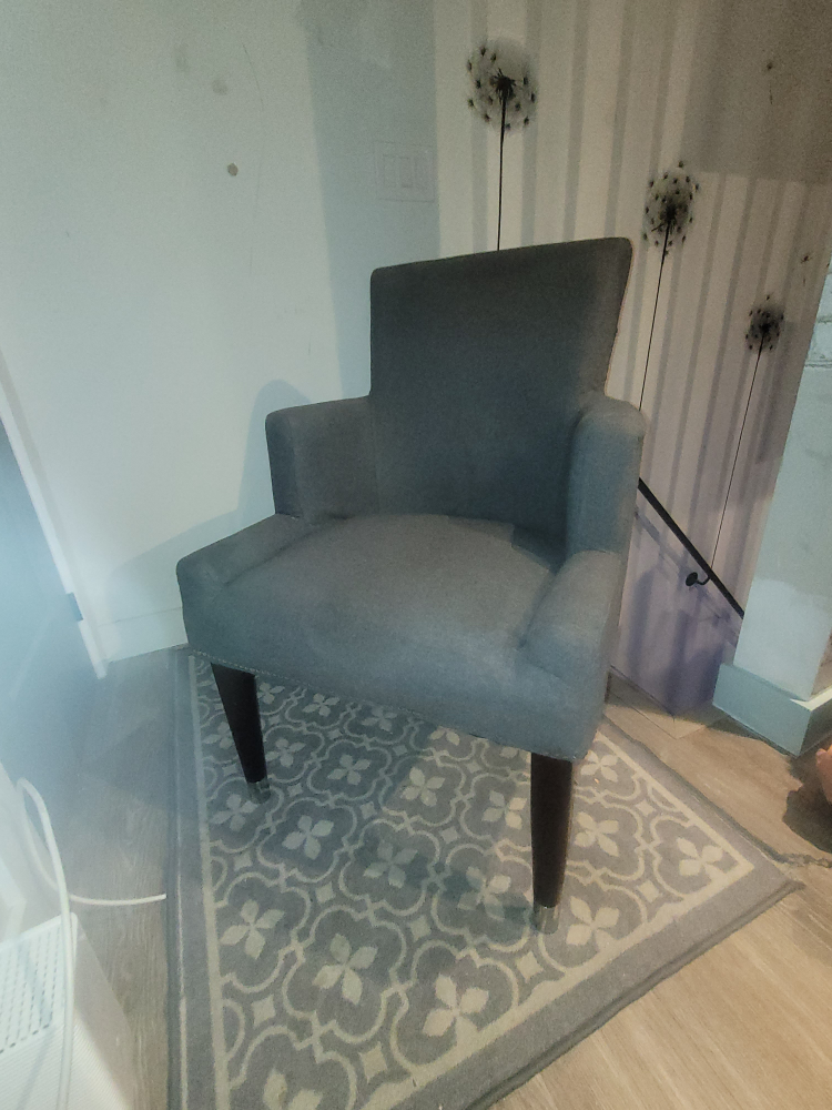 Grey High back Metal Studded Chairs