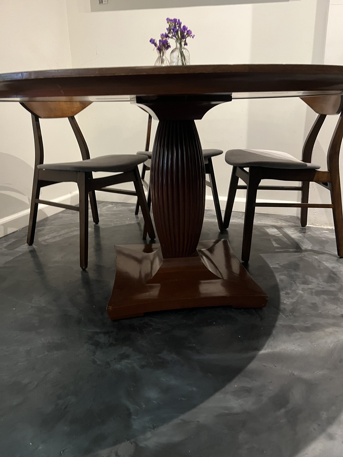 Wood Round Dining Table - photo 2