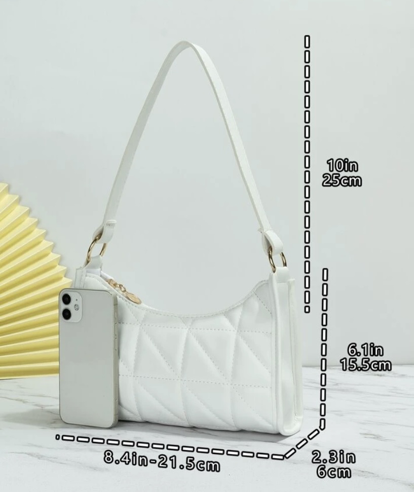 Quilted Detail Baguette Bag #freecycle image indicator(3)