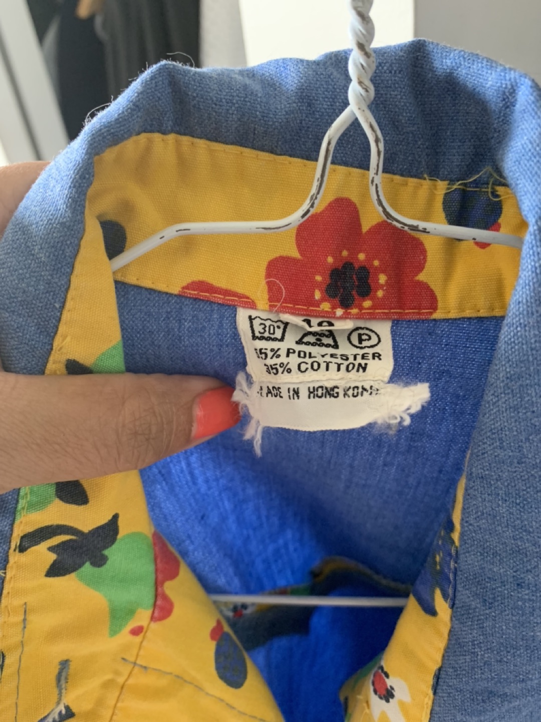 Vintage denim button down oversized S-M image indicator(7)