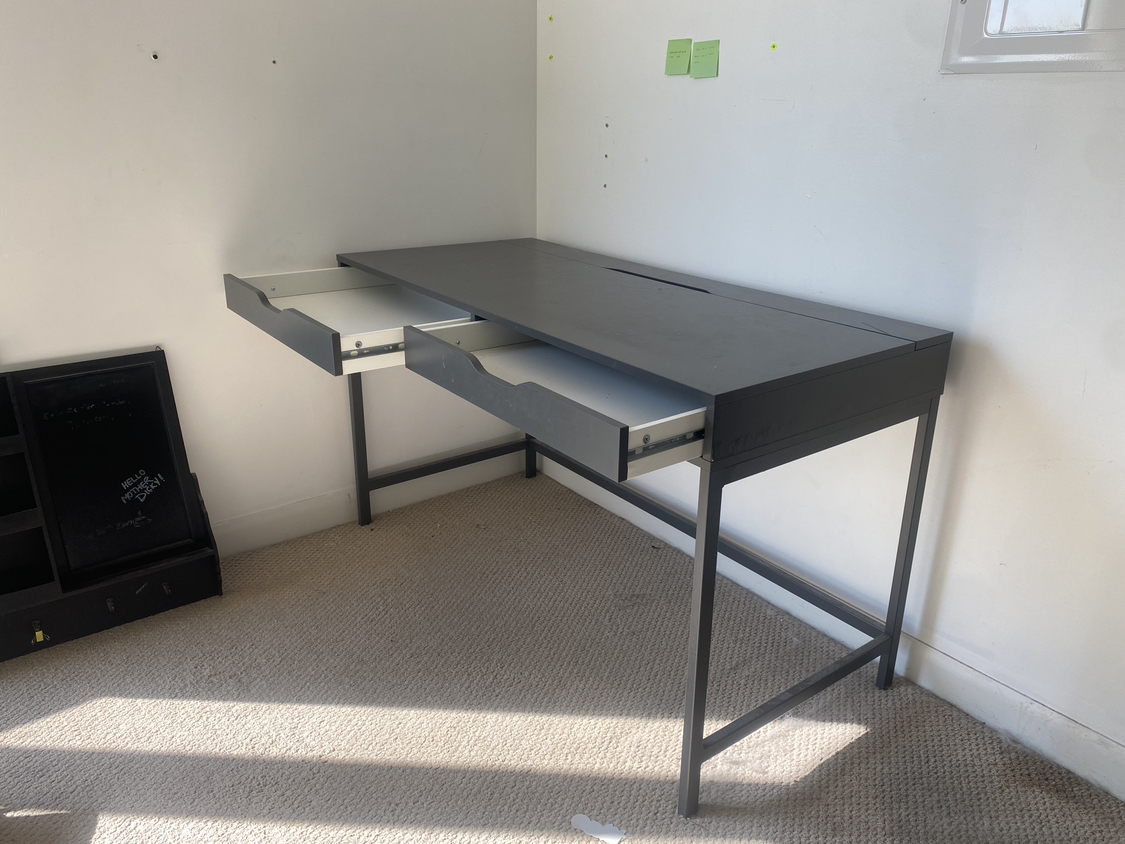 IKEA ALEX Desk, gray-turquoise, - photo 2