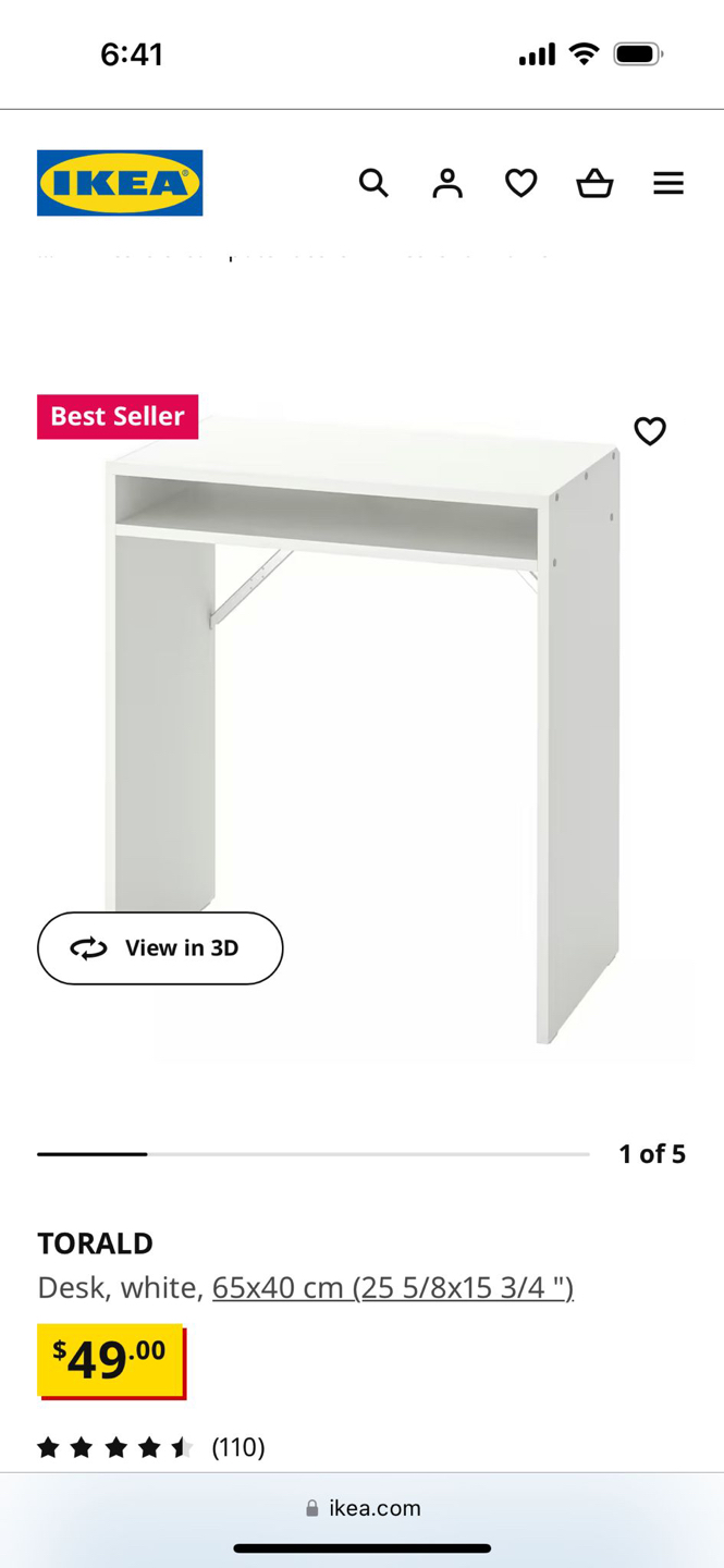 IKEA white desk - photo 3