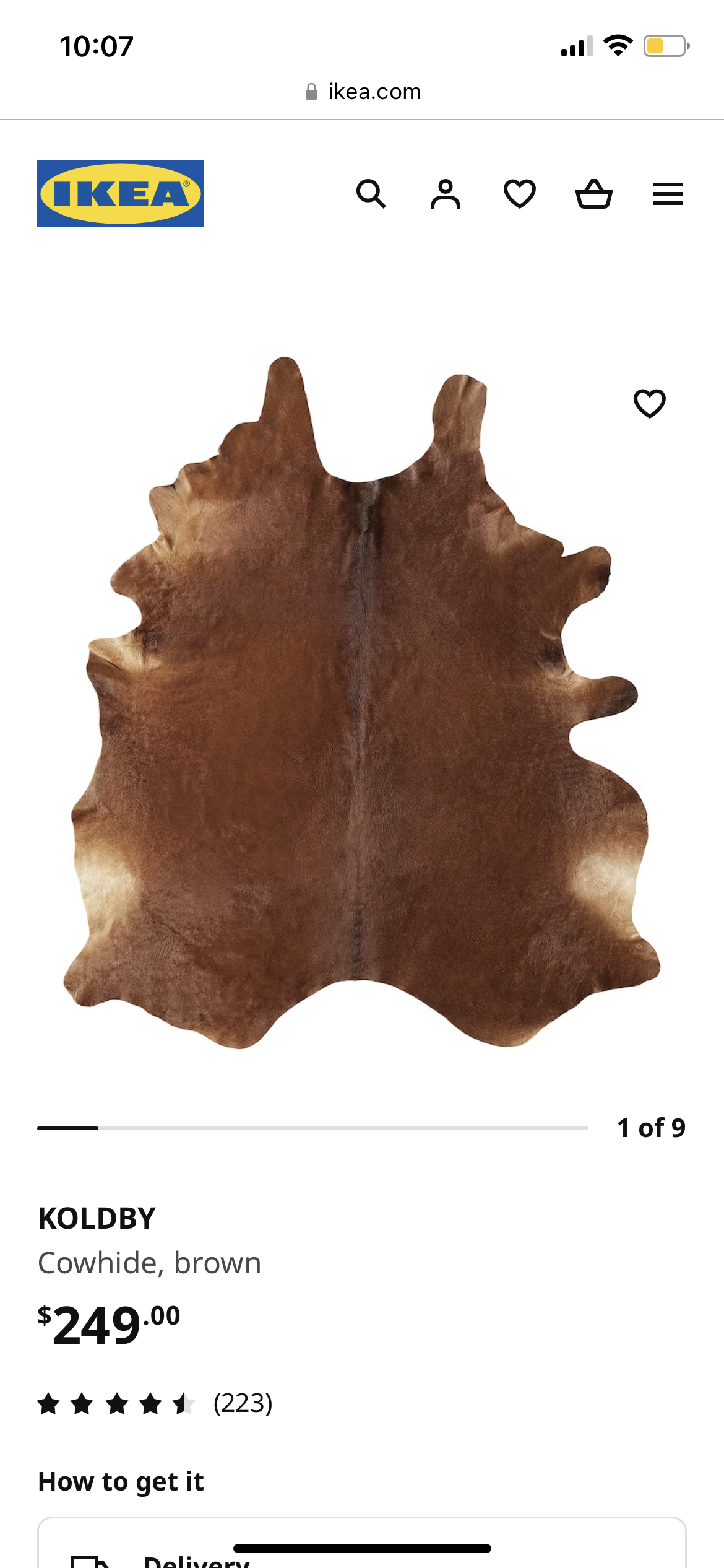 Real cowhide rug IKEA Koldby - photo 4