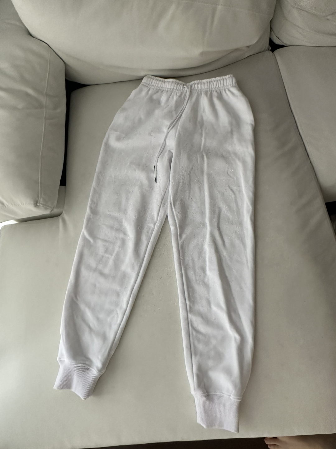 White sweatpants size small fits small/slim thumbnail