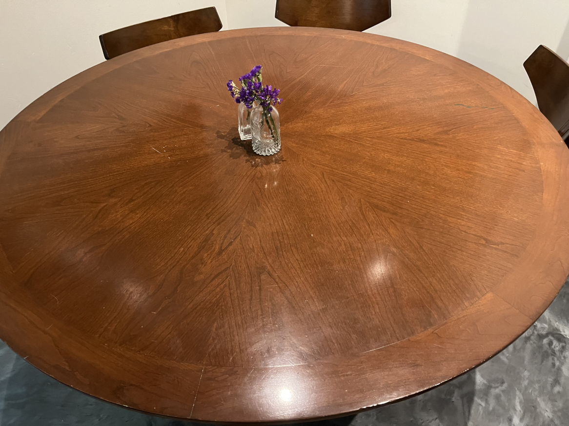 Wood Round Dining Table