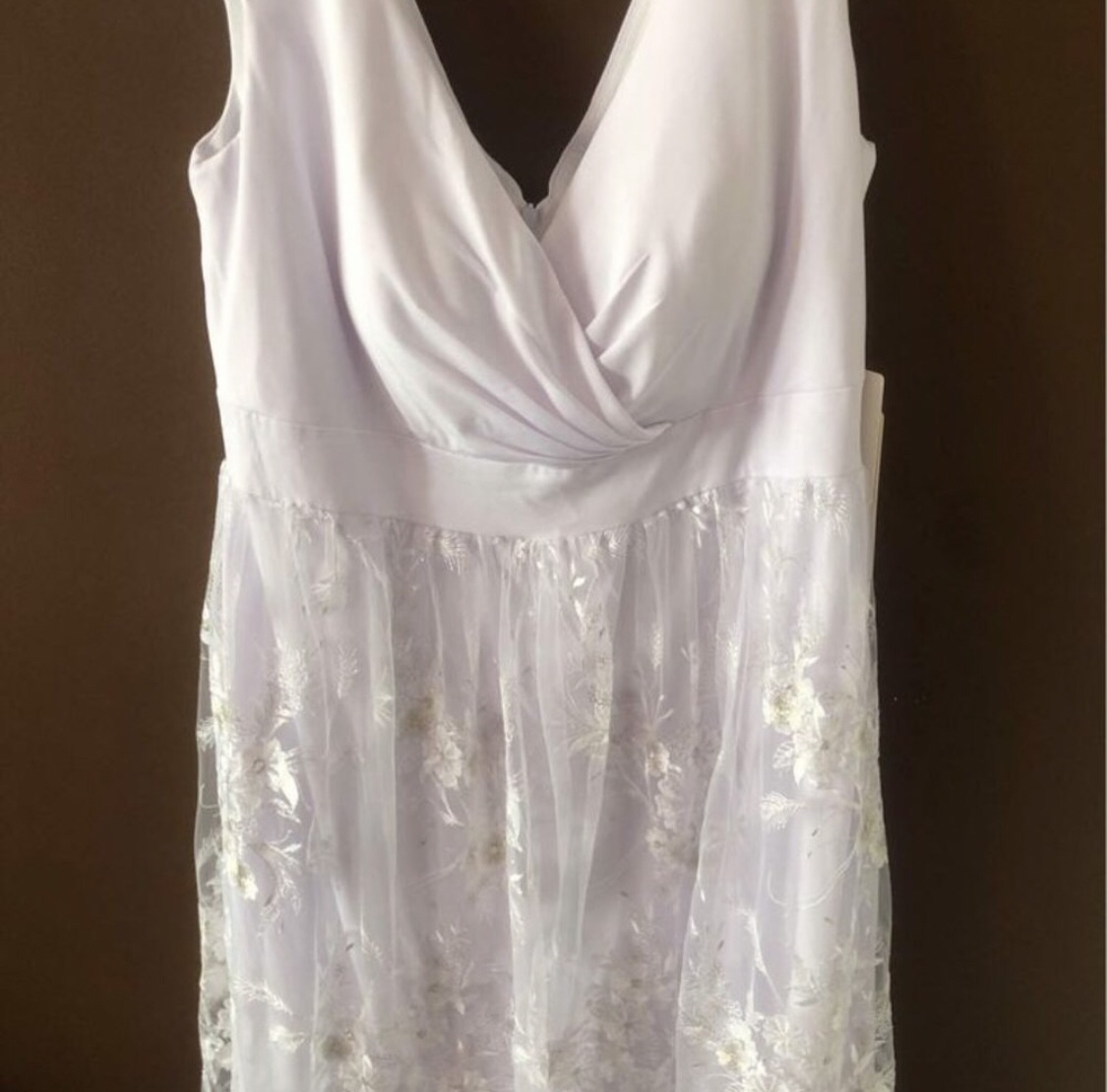 Bridal Wear V Neck Taffeta Dress Size 16/18 NEW - photo 4