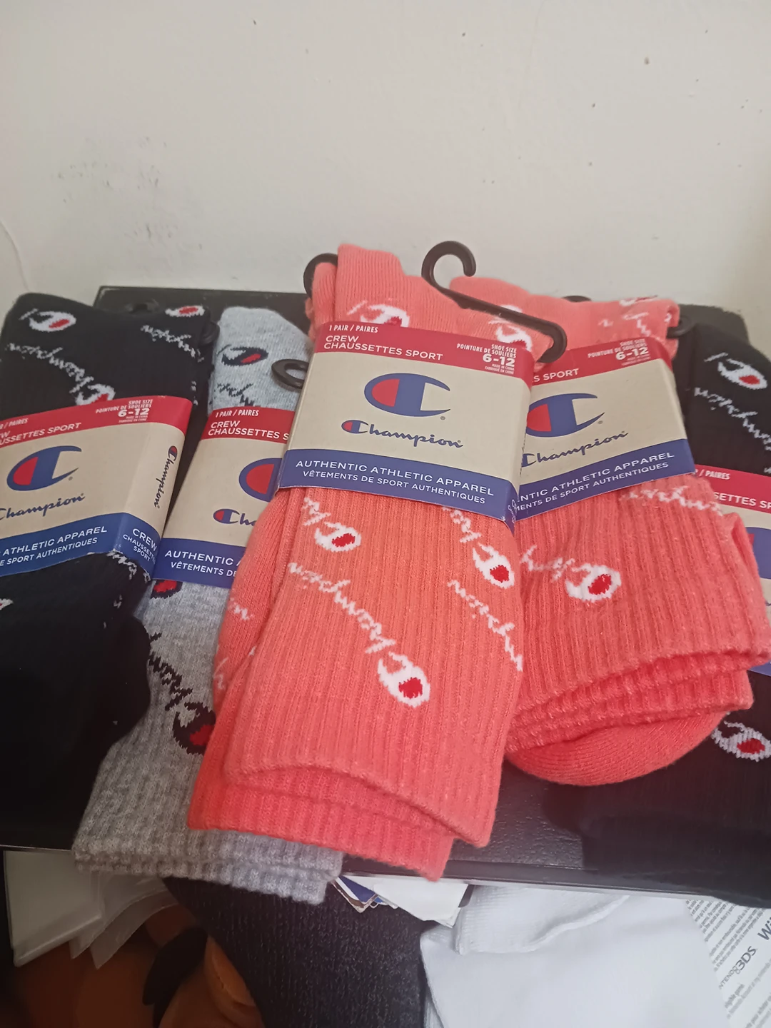 champion  mens sports socks 5 pairs
