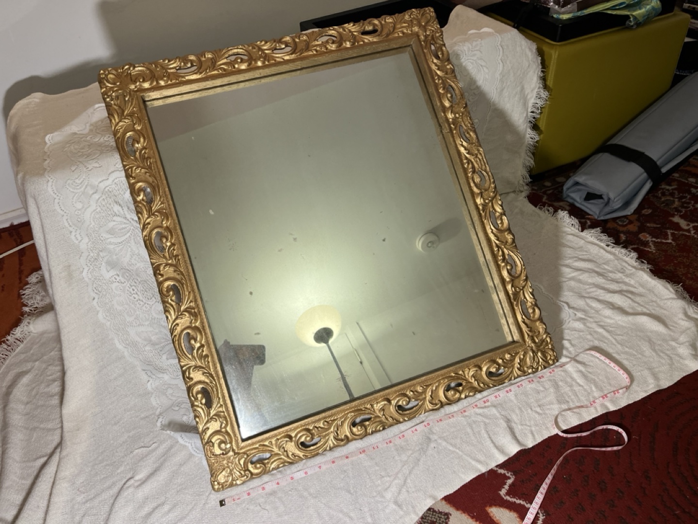 Beautiful Vintage Mirror with Gold Trim thumbnail