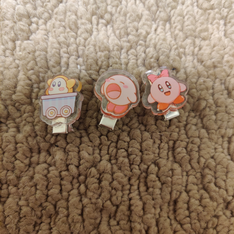 Handmade mini Kirby clips image indicator(2)